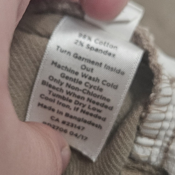 Talbots Tan Corduroy Straight Leg Pants! - Picture 4 of 7